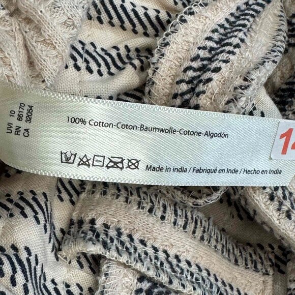 Free People One Harriet Striped Shorts Pockets Relaxed Fit Tan Black Size Large - Picture 13 of 14